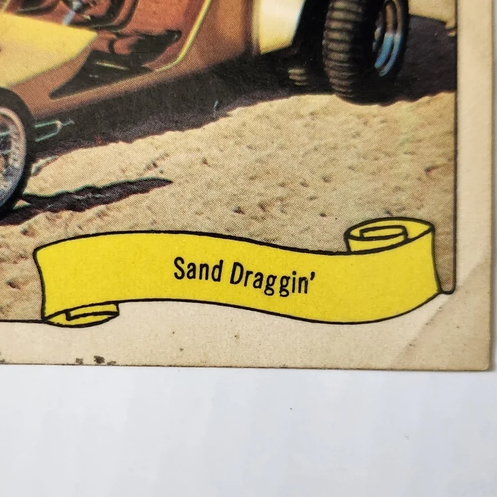 🏜️ Vintage 1970 Fleer GEORGE BARRIS Kustom City Sticker - SAND DRAGGIN’ 🏎️💨
